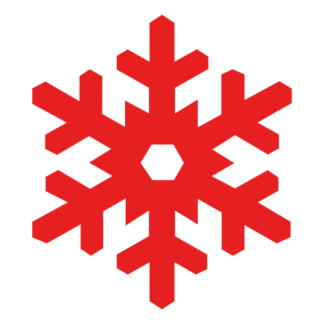 Snow Flake Decal (Red)
